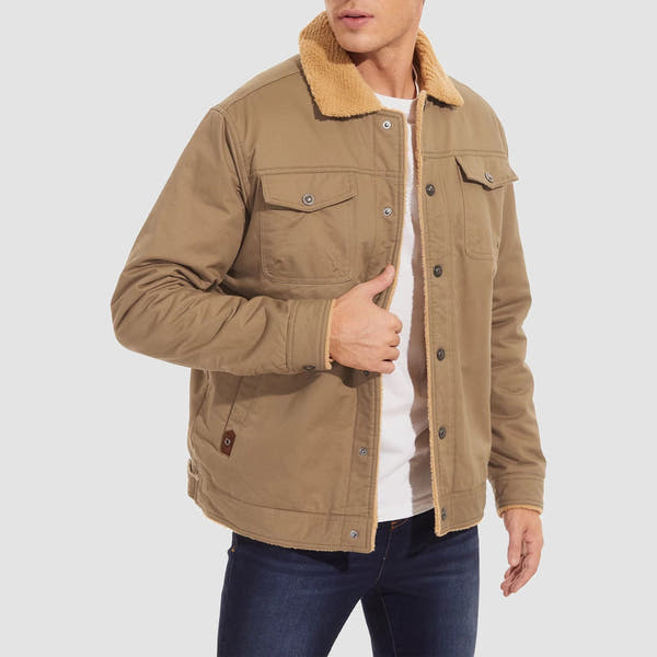 QAMIS™ Men’s Sherpa-Lined Jacket with Multi Pockets