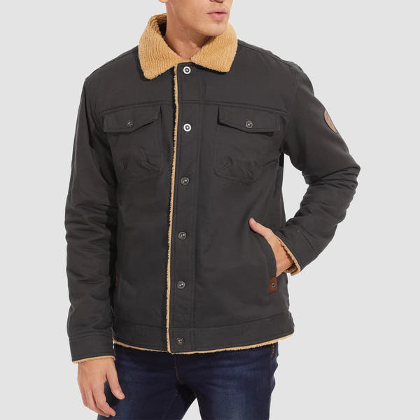 QAMIS™ Men’s Sherpa-Lined Jacket with Multi Pockets