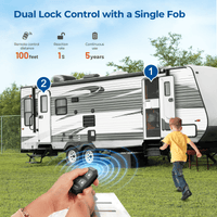 NESTILY Guard Pro™ RV Door Lock Keyless Entry Waterproof, 2 Fobs, 1 Control 2 Doors