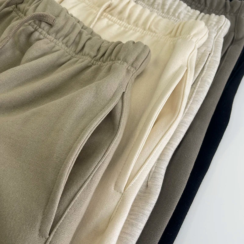 QAMIS™ Essentials Oversized Reflective Sweatpants — 100% Cotton, Unisex Streetwear