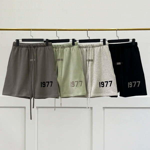 Essentials Shorts Sweatpants Men Women 1977 Letter Printed Cotton Sports High Street Hip Hop Fashion Summer Oversized Shorts