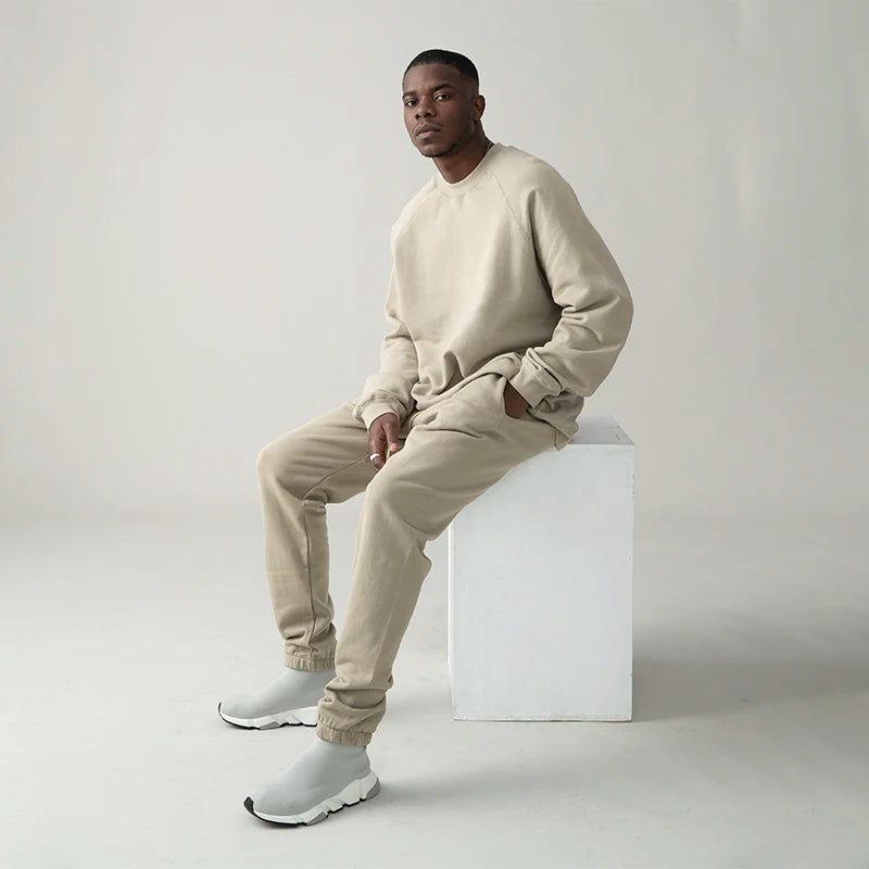 New High Quality Sweatpants 100% Cotton Hoodie Jogging Pants Fashion Unisex High Street Hip Hop Sports Pants