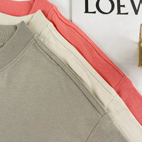 Summer New ESSENTIALS T-shirts Season 7 Flocking Print Letter Logo Tees Hip Hop Loose Oversized Unisex Cotton Short Sleeve