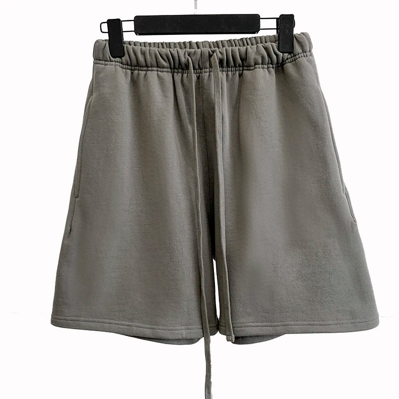 Fashion Men's Pure Colour Shorts High Quality Streetwear Hip Hop Cotton Shorts Sports Outdoor Leisure Running Shorts