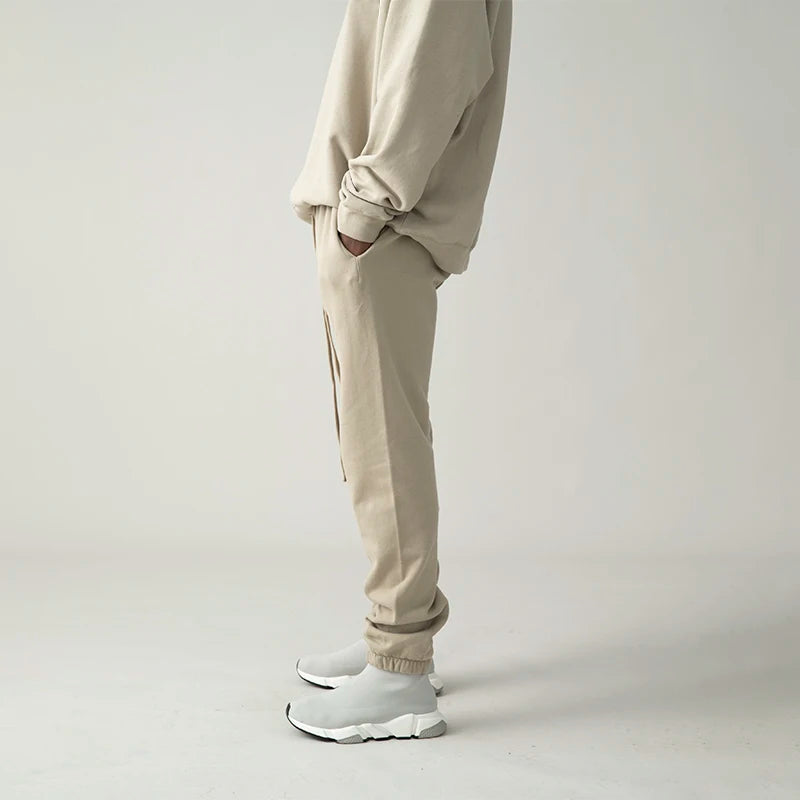 New High Quality Sweatpants 100% Cotton Hoodie Jogging Pants Fashion Unisex High Street Hip Hop Sports Pants