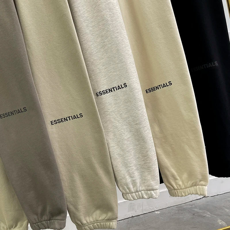 Men's Essentials Sweatpants Male Fashion Brand Printed Letters 100% Cotton Hip Hop Loose Unisex Jogging Oversized Pants Women