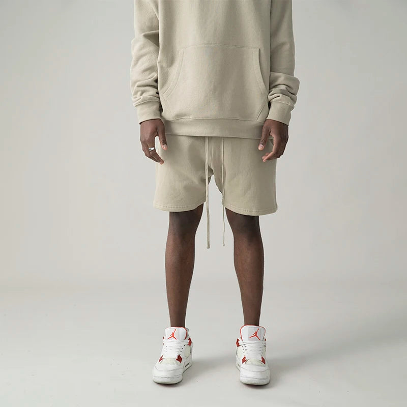 Fashion Men's Pure Colour Shorts High Quality Streetwear Hip Hop Cotton Shorts Sports Outdoor Leisure Running Shorts