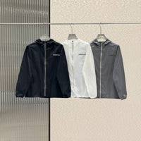 New Essentials nylon Sunscreen clothing Reflective Letter breathable Quick drying Loose Zipper Jacket Unisex Hip Hop Thin Coat