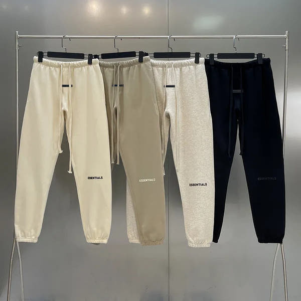 Qamis™ x Essentials Sweatpants – 100% Cotton, Reflective Print, High Street Fit