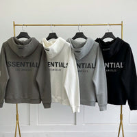 Fw21 Men's Essentials zipper Hoodies Reflective letters Print High-quality Cotton Sweatshirts Trendy Hip Hop Unisex Hoodie