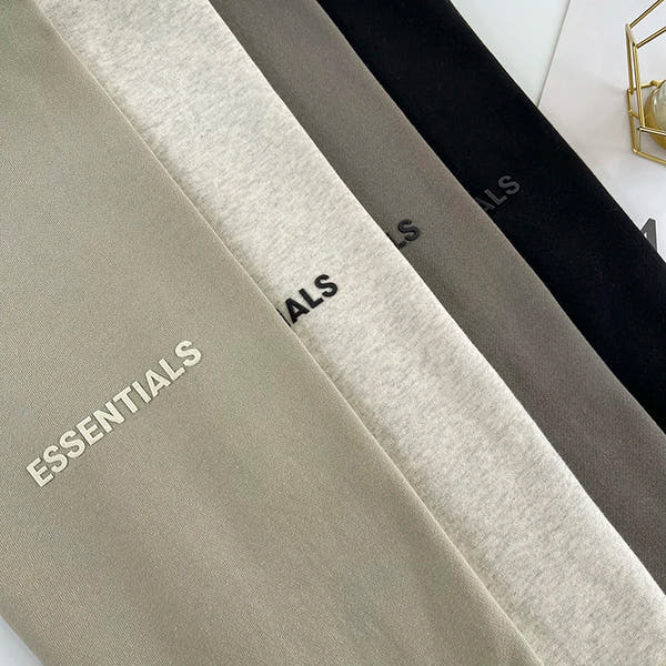 Qamis™ x Essentials Sweatpants – 100% Cotton, Reflective Print, High Street Fit