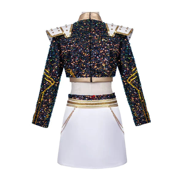 K-Pop Demon Hunter™ Children’s Halloween Costume — Gold Sequin Performance Outfit for Kids