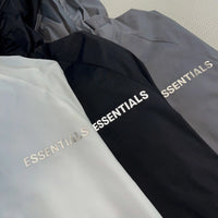 New Essentials nylon Sunscreen clothing Reflective Letter breathable Quick drying Loose Zipper Jacket Unisex Hip Hop Thin Coat