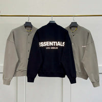 Essentials Men Baseball Jacket Los Angeles 3M Reflective letter Jackets Coat Oversized Unisex Streetwear Hip hop Coat
