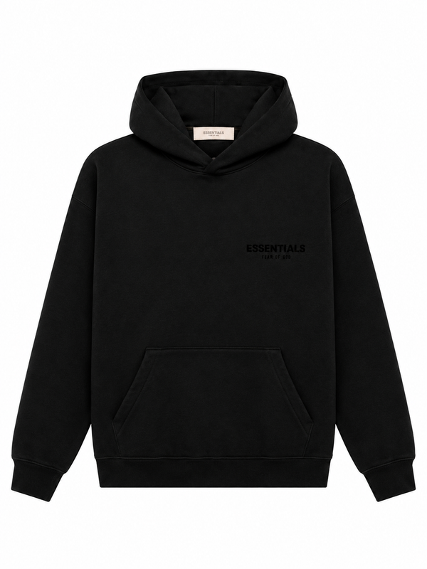 black ess hodie set