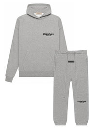 ess hoodie set dark aotmeal
