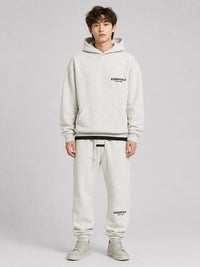 ess hoodie set light oatmeal