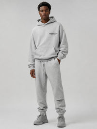 ess hoodie set dark aotmeal