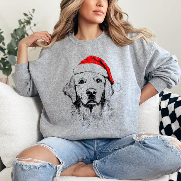 Santa Paws™ Christmas Dog Sweatshirt — 50 Breeds, 1 Festive Spirit 🎅