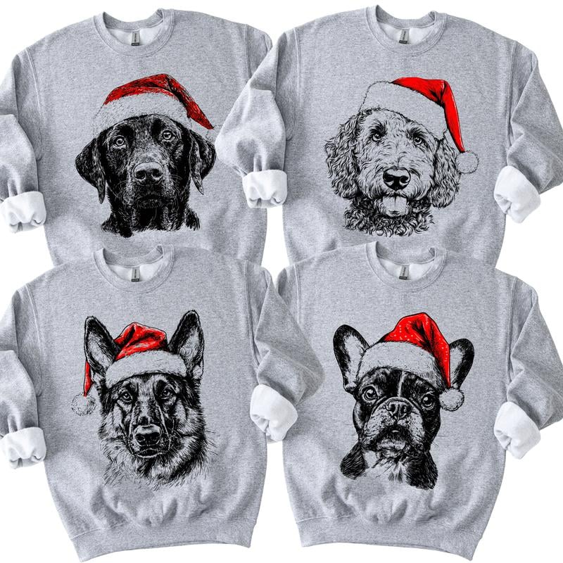 Santa Paws™ Christmas Dog Sweatshirt — 50 Breeds, 1 Festive Spirit 🎅