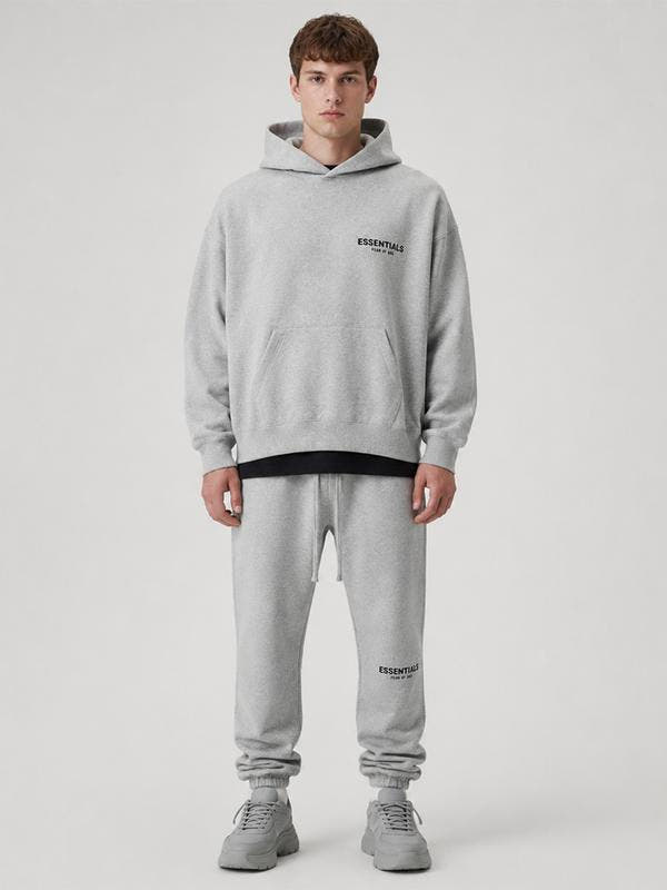 ess hoodie set dark aotmeal