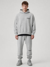ess hoodie set dark aotmeal