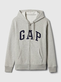 Gap VintageSoft Arch Logo Full-Zip Hoodie – Classic Comfort with a Relaxed Fit