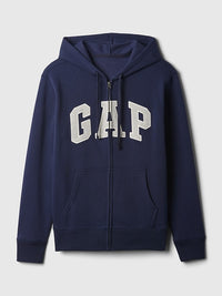 Gap VintageSoft Arch Logo Full-Zip Hoodie – Classic Comfort with a Relaxed Fit