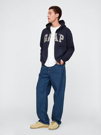 Gap VintageSoft Arch Logo Full-Zip Hoodie – Classic Comfort with a Relaxed Fit