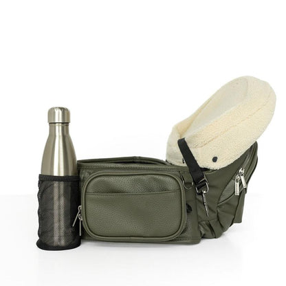 NESTILY HipCarry Pro™ — Hip Seat Dog Carrier | Shearling Comfort | Built-In Storage | Hands-Free | Fits Dogs Up to 15 lbs