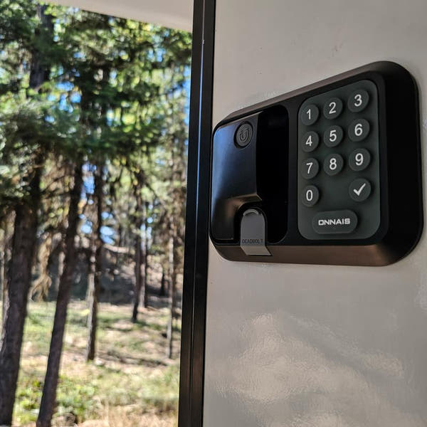 NESTILY Guard Pro™ – Keyless Heavy-Duty RV Door Lock | Fits 98% of RVs | Fob + Keypad V3