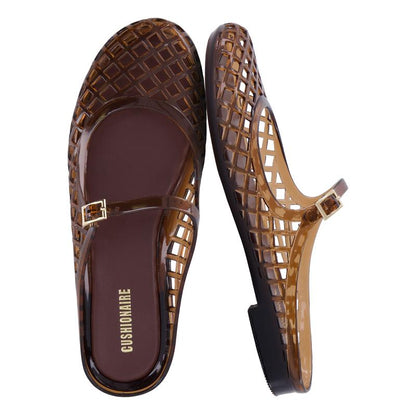 NESTILY Java Jelly Flats™ — Waterproof Mary Jane Mule | Adjustable Strap | Closed Toe | Summer Jelly Sandal