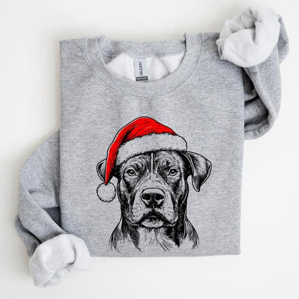 Santa Paws™ Christmas Dog Sweatshirt — 50 Breeds, 1 Festive Spirit 🎅