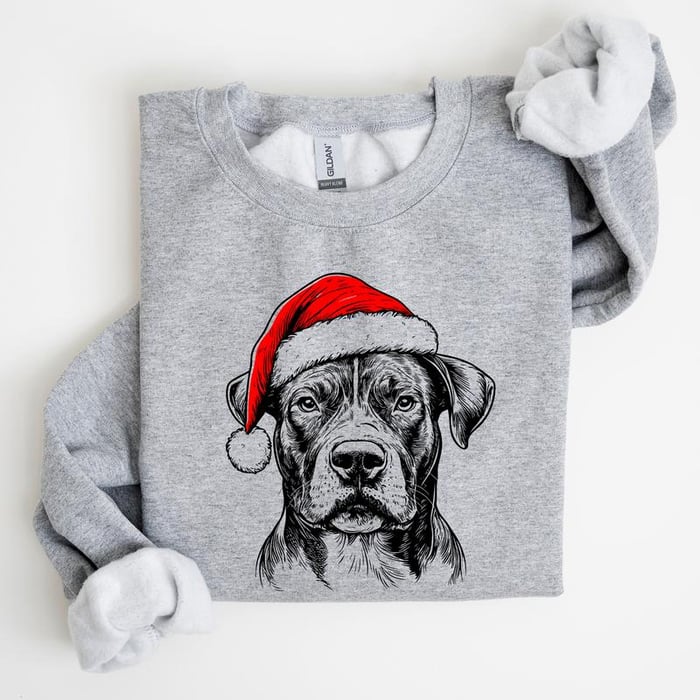 Santa Paws™ Christmas Dog Sweatshirt — 50 Breeds, 1 Festive Spirit 🎅