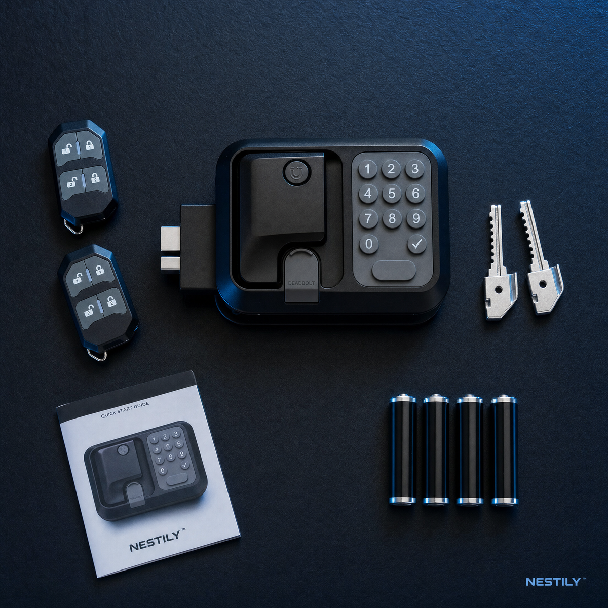 NESTILY™ SmartLock Pro — Keyless Heavy-Duty RV Door Lock | Fits 98% of RVs | Keypad + Remote Fob + Backup Key