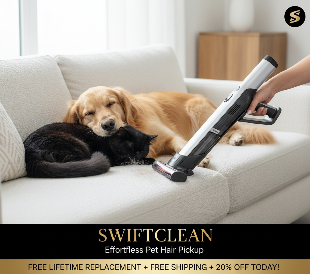 NESTILY SwiftClean™ — Ultra-Slim Cordless Handheld Vacuum (with Precision Scrub Brush)