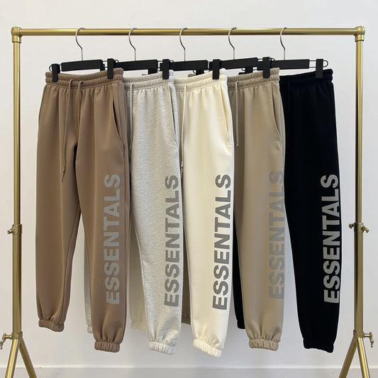 QAMIS™ Essentials Oversized Reflective Sweatpants — 100% Cotton, Unisex Streetwear