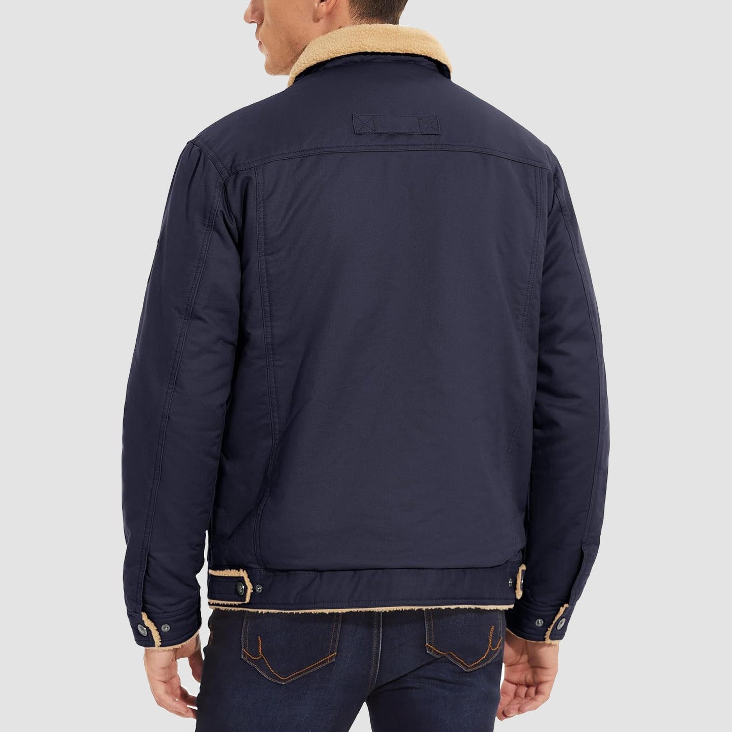 QAMIS™ Men’s Sherpa-Lined Jacket with Multi Pockets