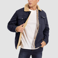 QAMIS™ Men’s Sherpa-Lined Jacket with Multi Pockets
