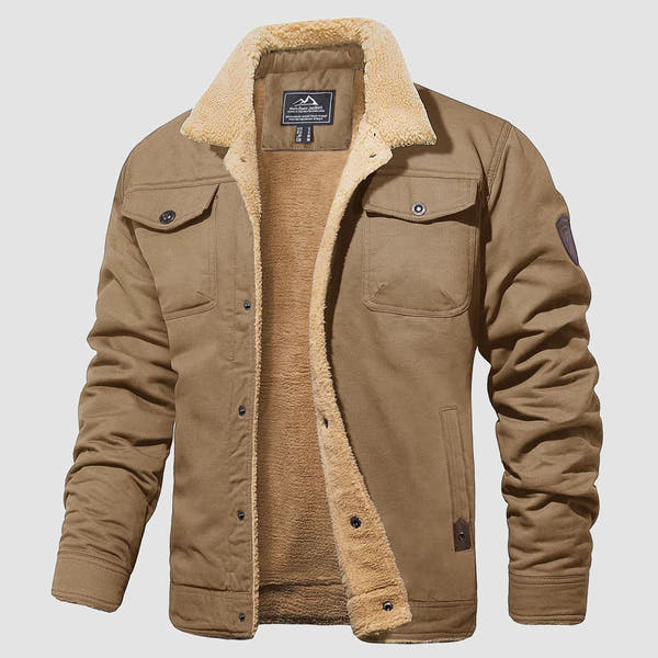 QAMIS™ Men’s Sherpa-Lined Jacket with Multi Pockets