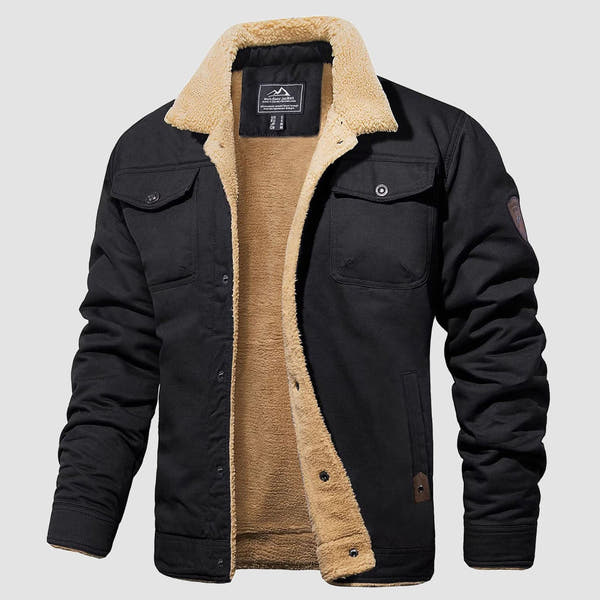 QAMIS™ Men’s Sherpa-Lined Jacket with Multi Pockets