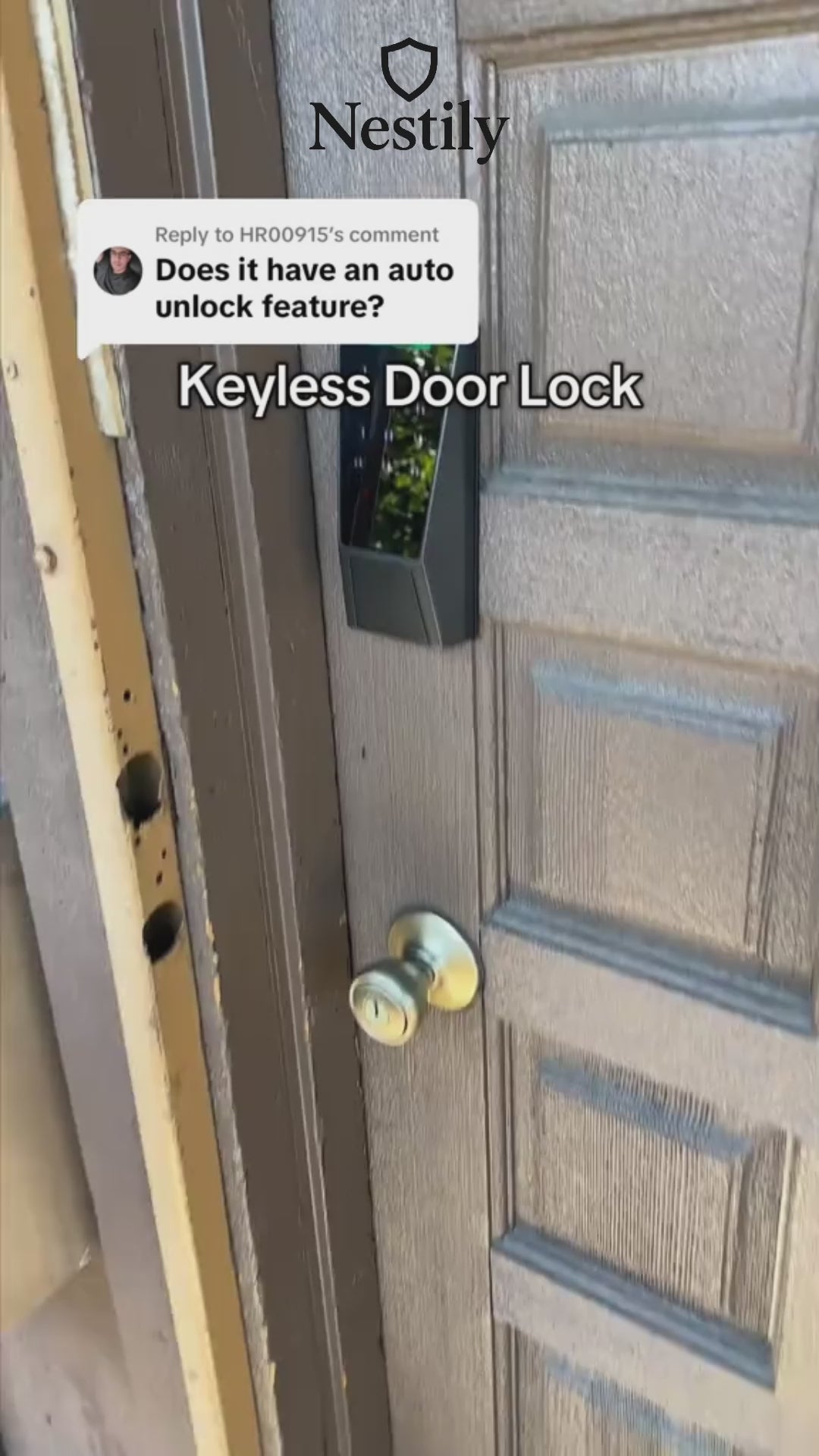 QAMIS PalmLock™ Smart Keyless Door Lock – Palm Recognition, 2 Fobs, Auto-Lock, Weatherproof video