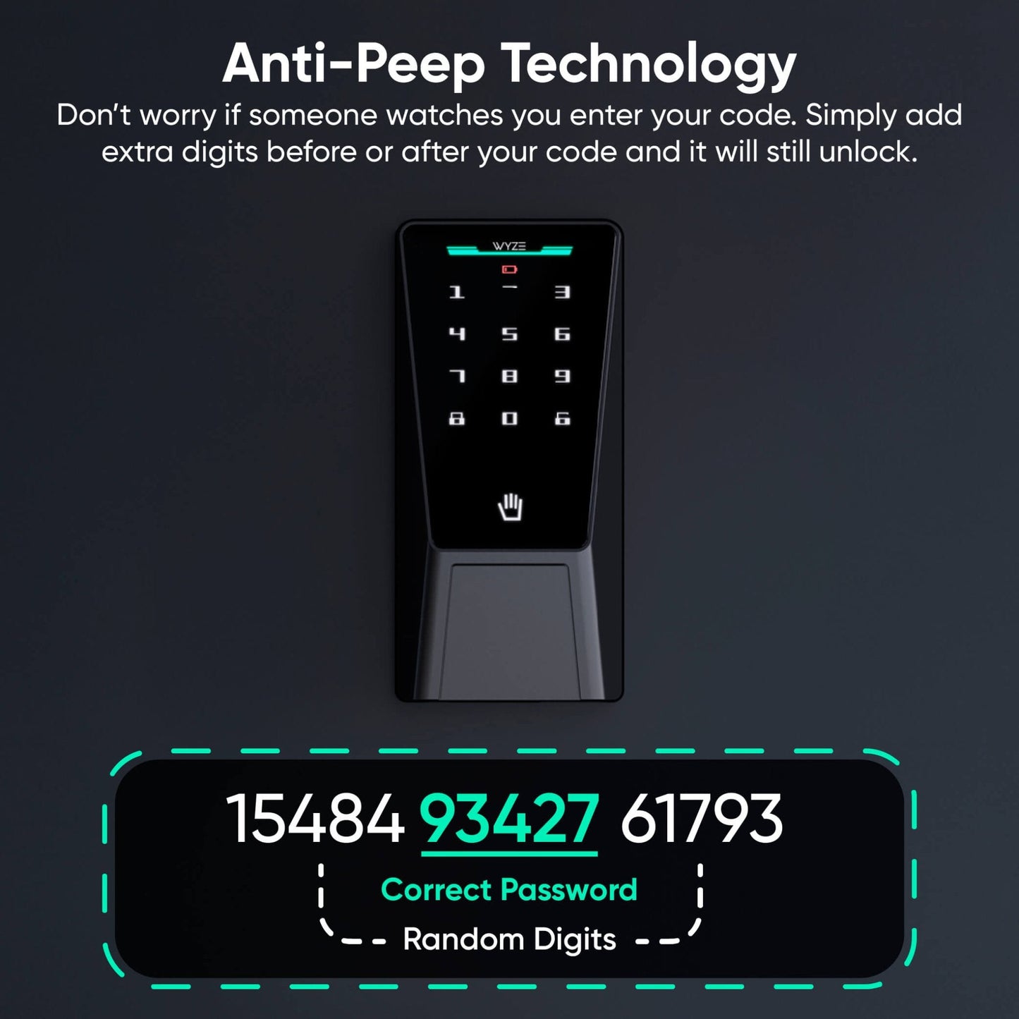 QAMIS PalmLock™ Smart Keyless Door Lock – Palm Recognition, 2 Fobs, Auto-Lock, Weatherproof