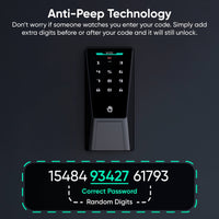 QAMIS PalmLock™ Smart Keyless Door Lock – Palm Recognition, 2 Fobs, Auto-Lock, Weatherproof