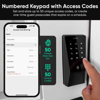 QAMIS PalmLock™ Smart Keyless Door Lock – Palm Recognition, 2 Fobs, Auto-Lock, Weatherproof