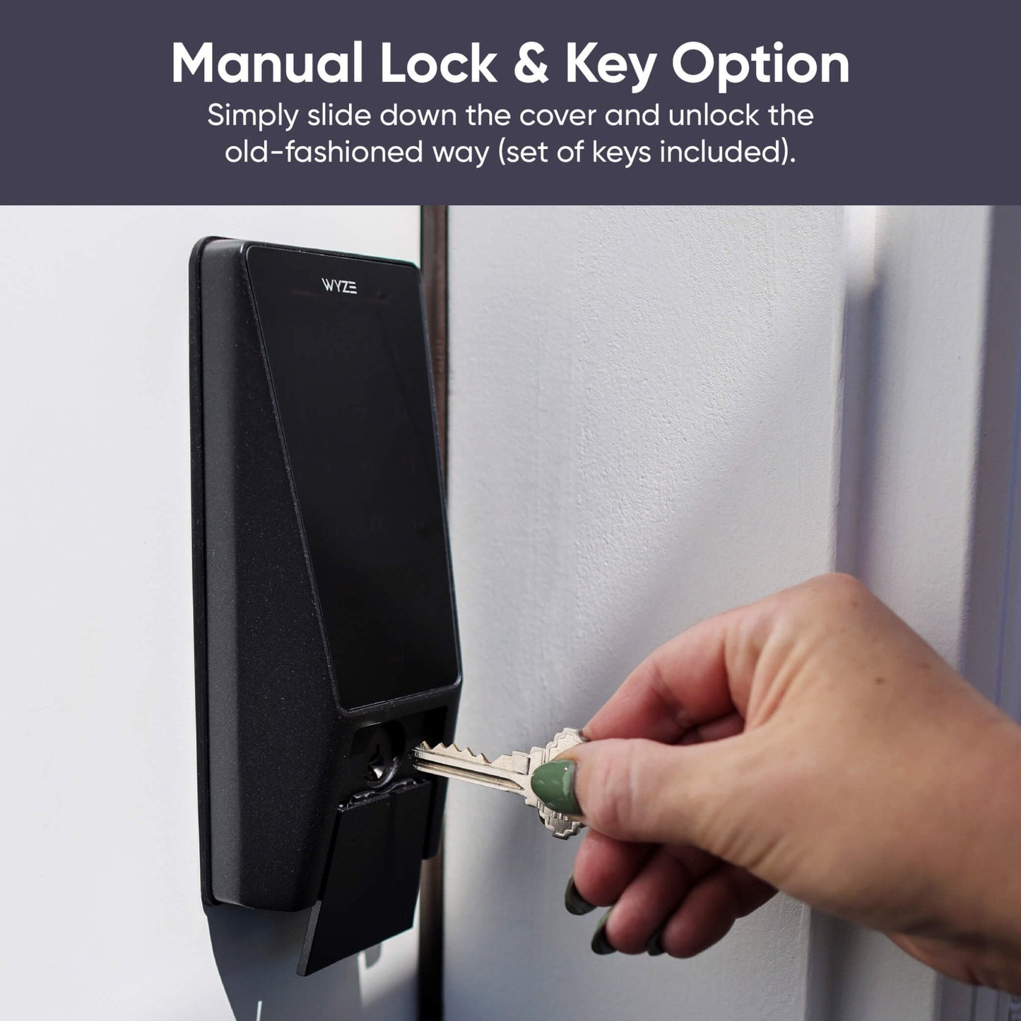 QAMIS PalmLock™ Smart Keyless Door Lock – Palm Recognition, 2 Fobs, Auto-Lock, Weatherproof