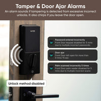 QAMIS PalmLock™ Smart Keyless Door Lock – Palm Recognition, 2 Fobs, Auto-Lock, Weatherproof