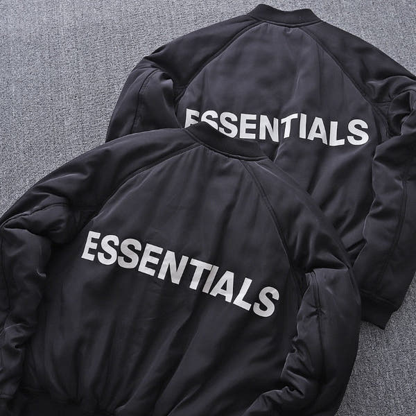 ESSENTIALS High Street Jackets Letter Print Winter Warm Zipper Jacket