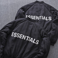 ESSENTIALS High Street Jackets Letter Print Winter Warm Zipper Jacket