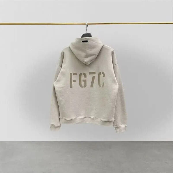 Essentials Oversized Hoodies FG7C Flocking Logo Sweatshirts Hip Hop Wo